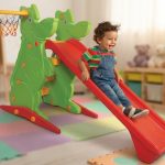 لعبة زحليقة وباسكت بول للأطفال – أخضر