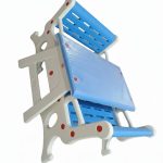 ترابيزة أطفال + 2 مقعد ثنائي (لبني - أخضر- برتقالي)