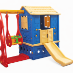 مجمع لعب للأطفال – بيت + مرجيحة + زحليقة – تركي