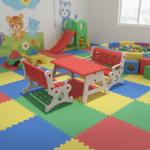 ⁦ترابيزة أطفال مع مقعدين ثنائي – أحمر⁩ - الصورة ⁦2⁩