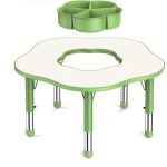 ترابيزة ميلامين مستوردة ورده مفرغة - أخضر