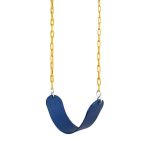 مرجيحة بسلسلة حديد فردية بدون ظهر – زرقاء