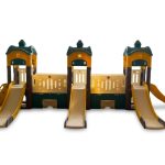 مجمع ألعاب للأطفال (4 زحاليق + 2 منظار + سلم + كور + 2 باسكت)