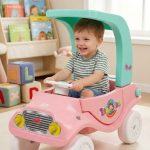 عربة أطفال كنزي بغطاء - بينك